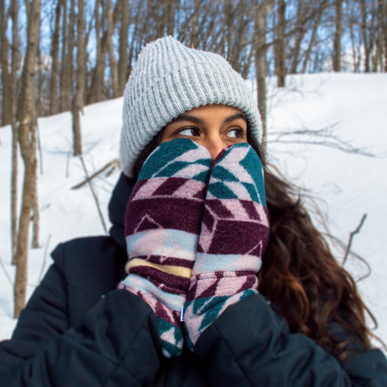 Currant Sherpa Mittens