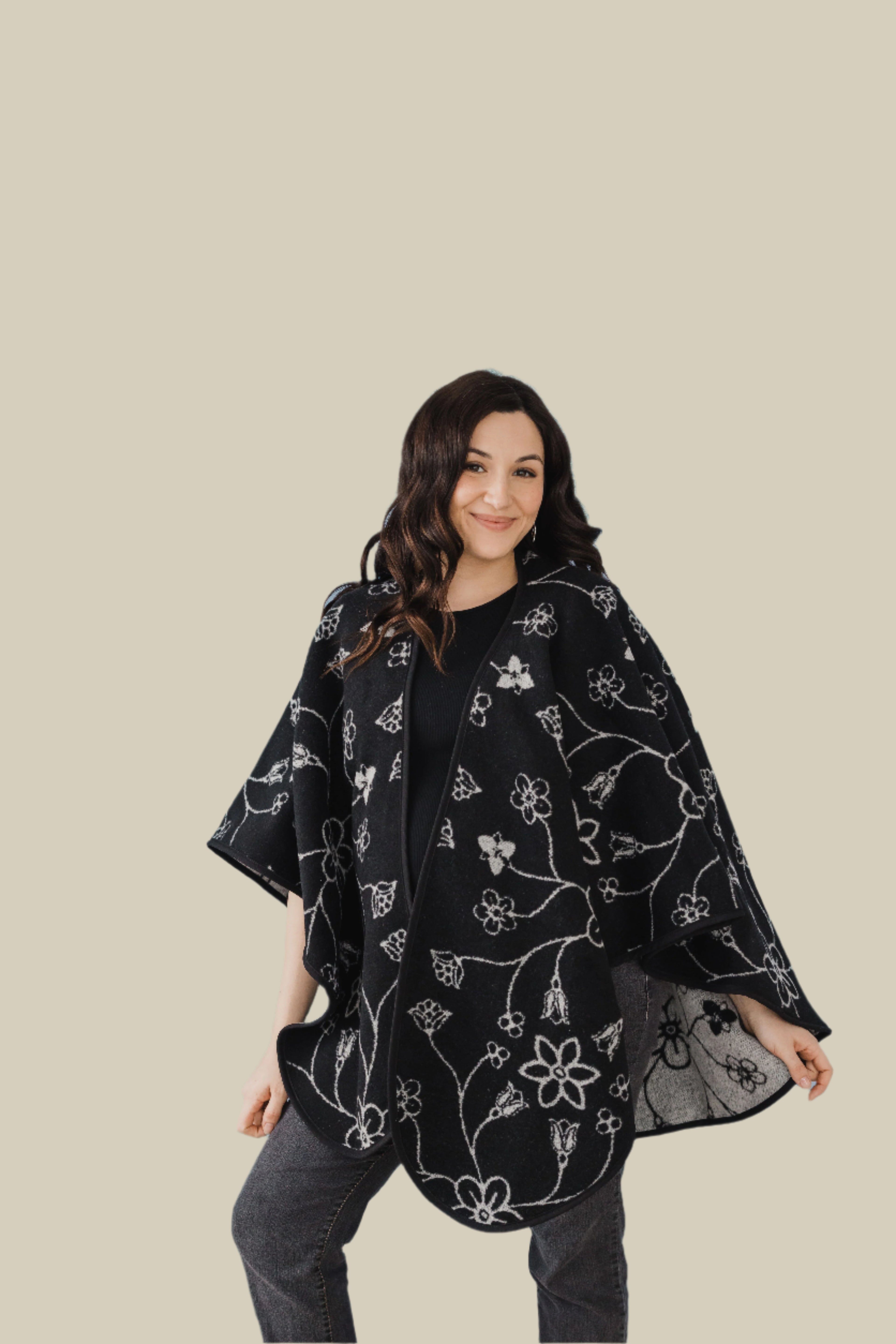 Fleurs Reversible Shawl